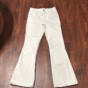 Arizona Jean Company Cream Flare Pants